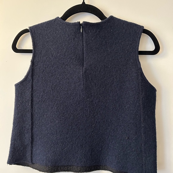 COS Indigo Wool Sleeveless Cropped Top - Picture 3 of 9